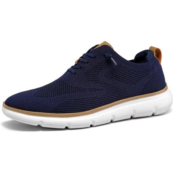 Men\'s Lightweight Oxford Sneakers Casual Lace-Up Dress Walking Shoes Blue main image 8